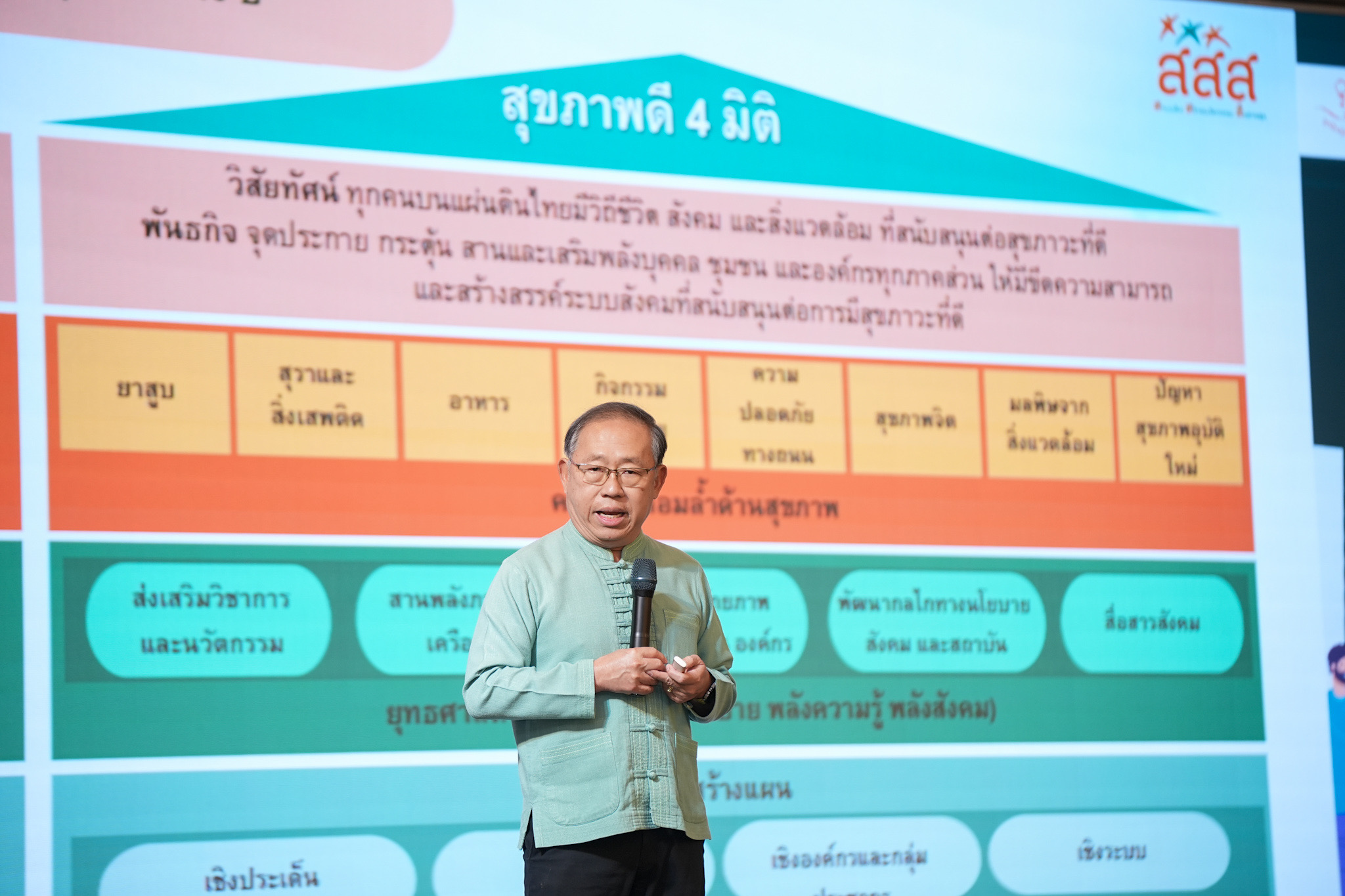 นายสุรเชษฐ์ สถิตนิรามัย รองประธานกรรมการกองทุนสนับสนุนการสร้างเสริมสุขภาพ (สสส) คนที่ 2 และประธานกรรมการบริหารแผน คณะที่ 1